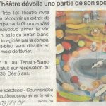 Article de presse Ouest France - Très Tôt Théâtre dévoile une partie de son spectacle